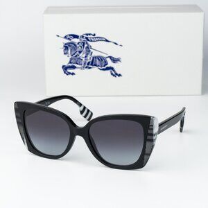 Burberry MARYL Women Sunglasses Black Grey Gradient Cat Eye BE4393 40518G
